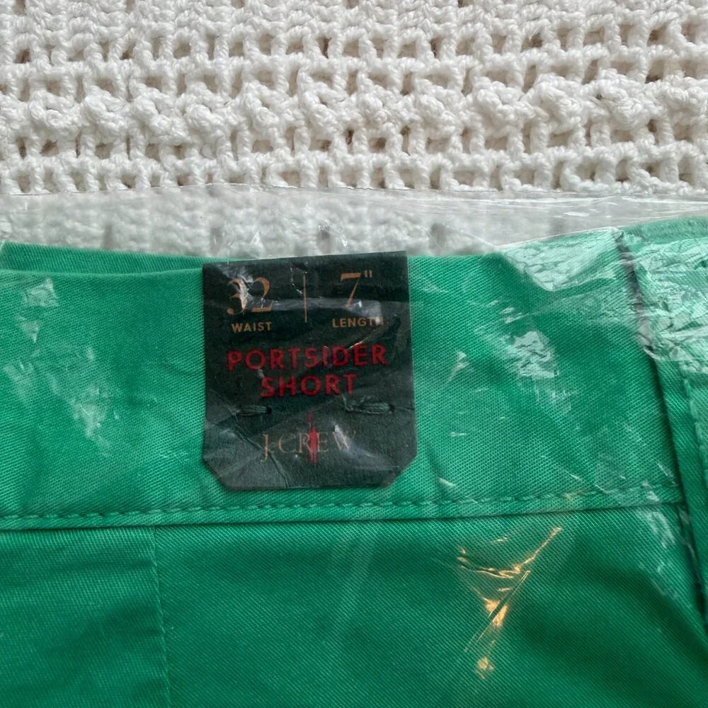 New With Tags J. Crew Men's Portsider Stretch Chino Shorts Villa Green Size 32